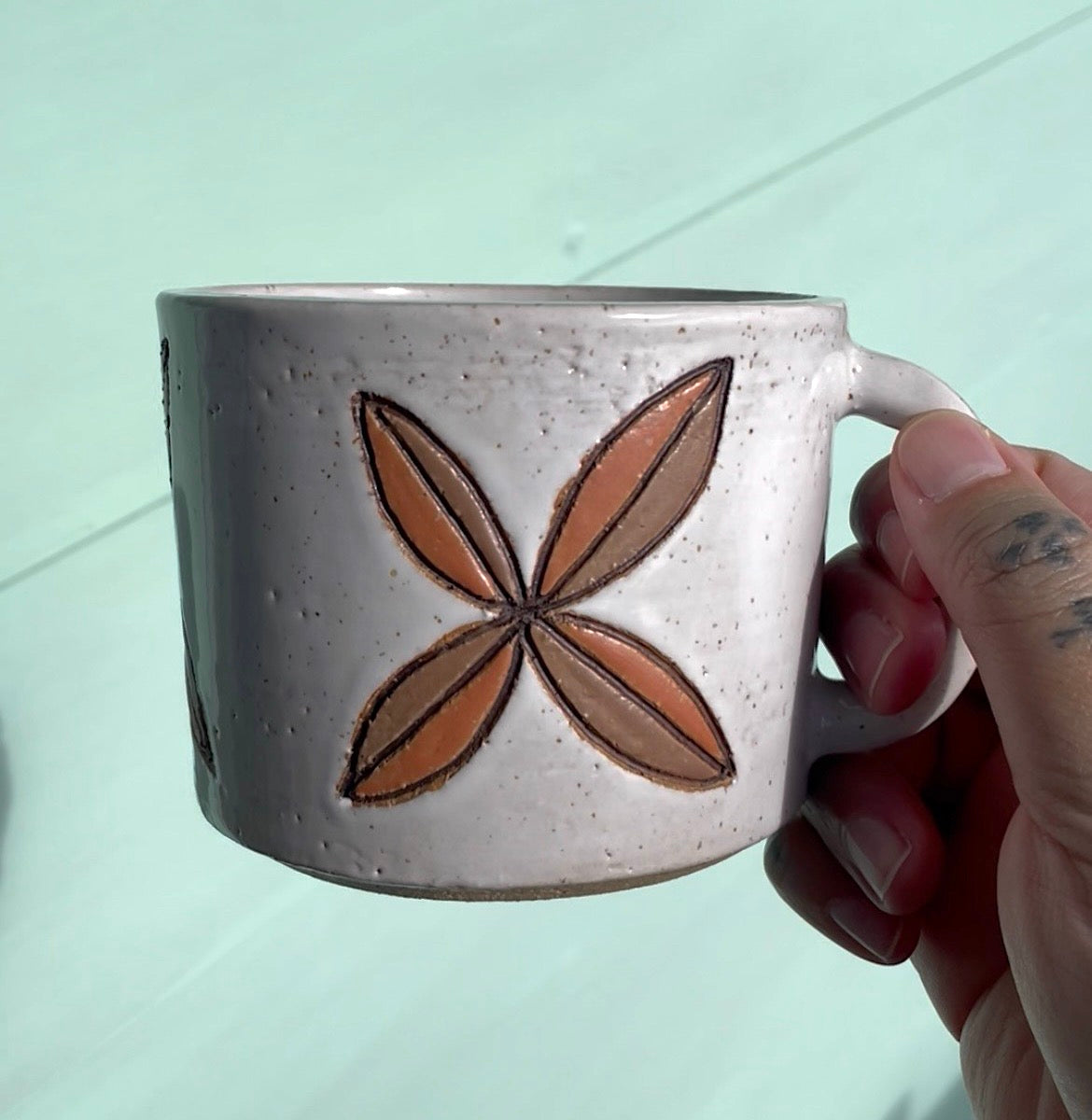 Hand Carved Siapo Mug (236) by MASINA CREATIVE