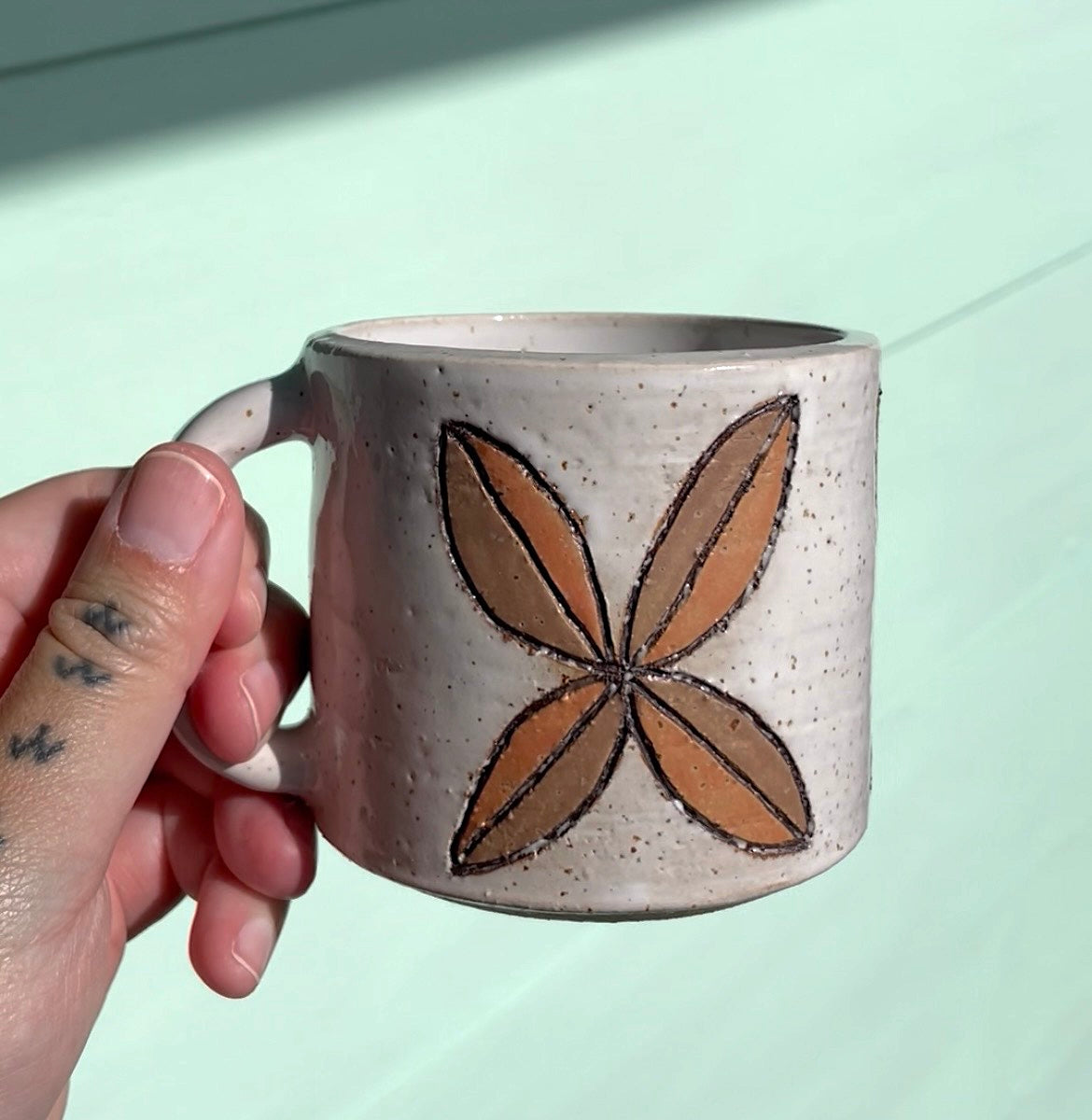Hand Carved Siapo Mug (237) by MASINA CREATIVE