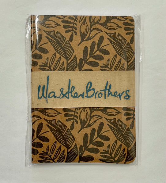 Floral A6 Handmade & Handprinted Lined Notebook by Ula&HerBrothers