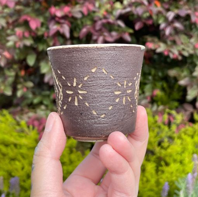 Hand Carved Ceramic Malu Cup (70) - 120ml by MASINA CREATIVE