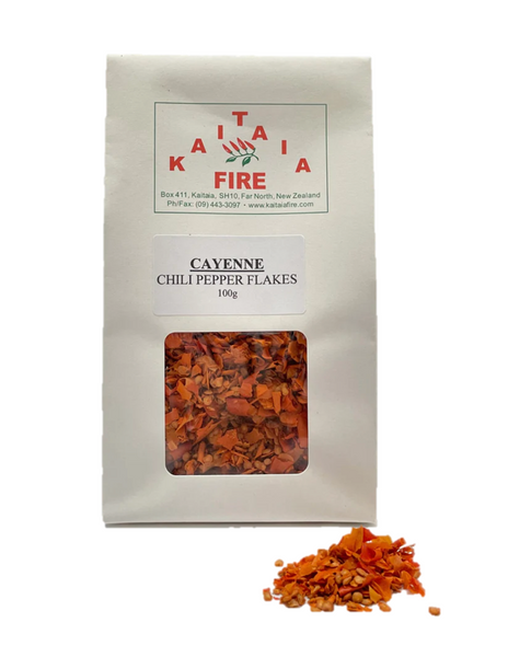 Cayenne Pepper Flakes 100g - Kaitaia Fire