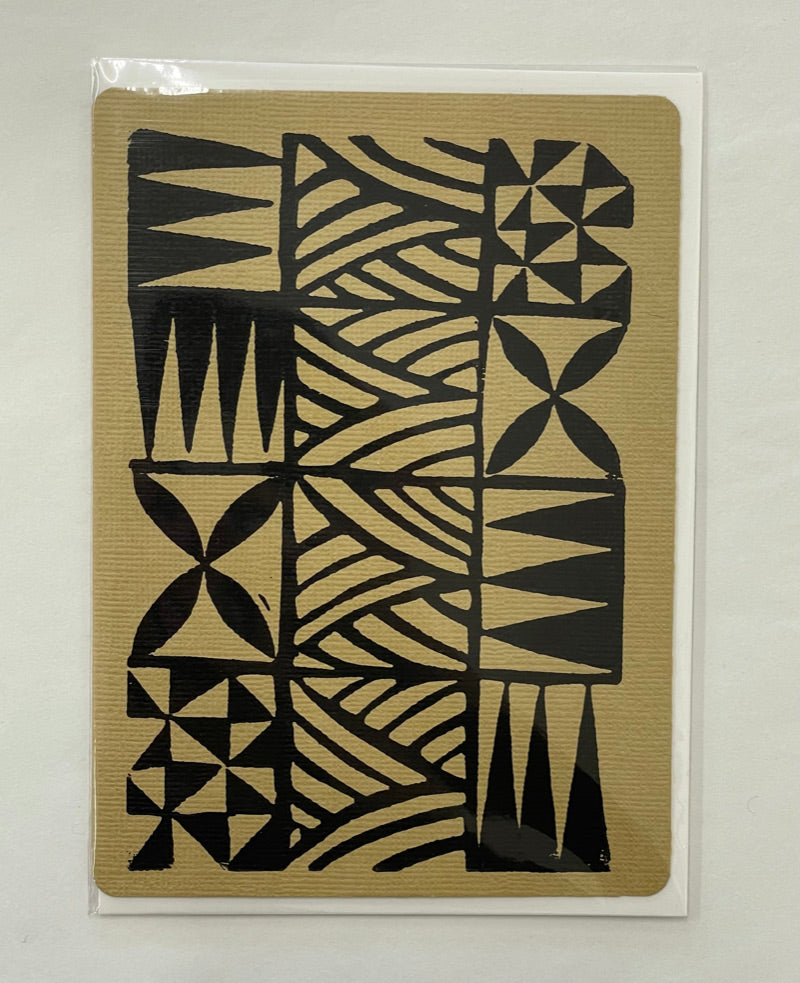 Tapa Handmade & Handprinted Card by Ula&HerBrothers