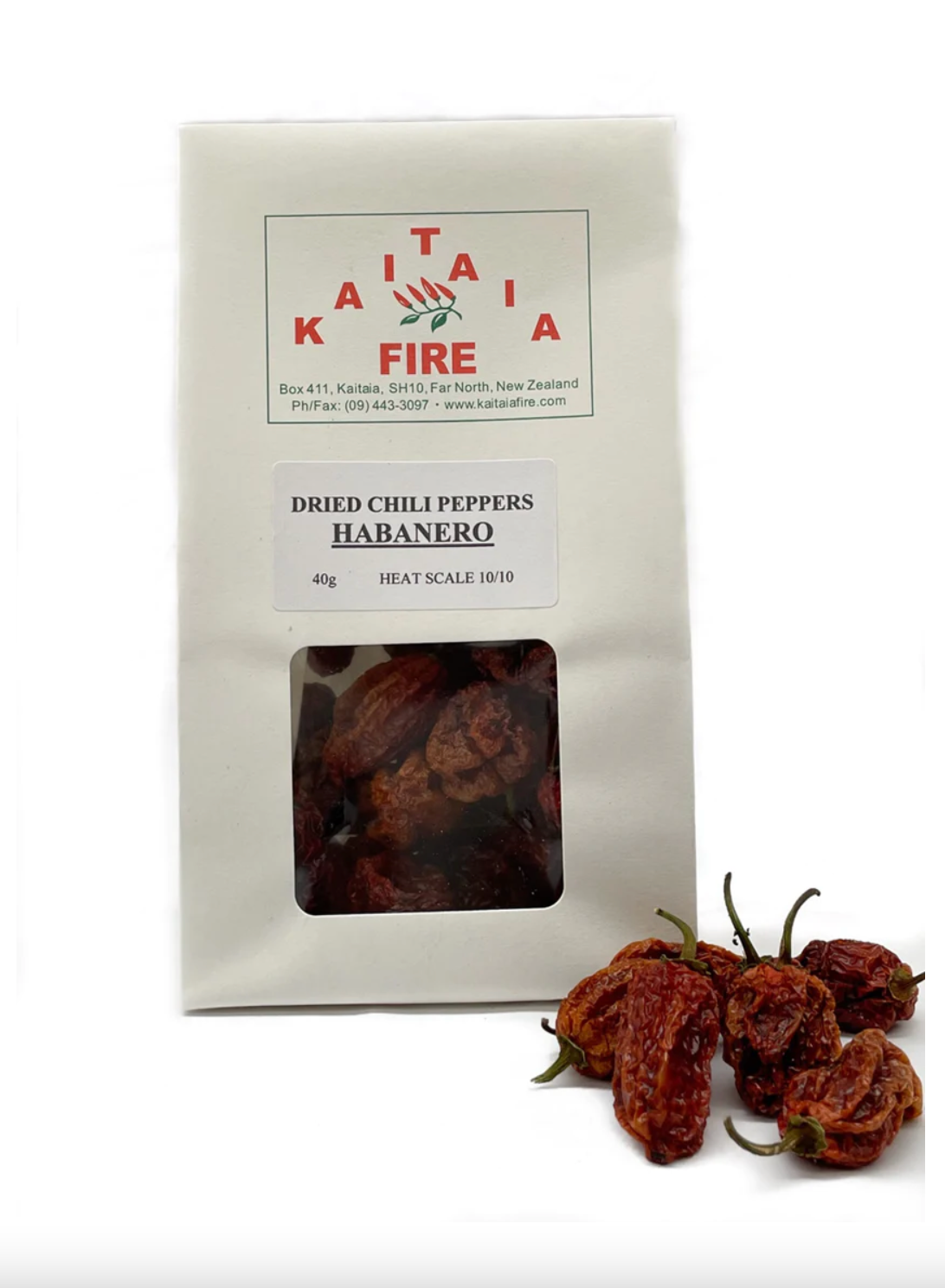 Dried Habanero 40g - Kaitaia Fire