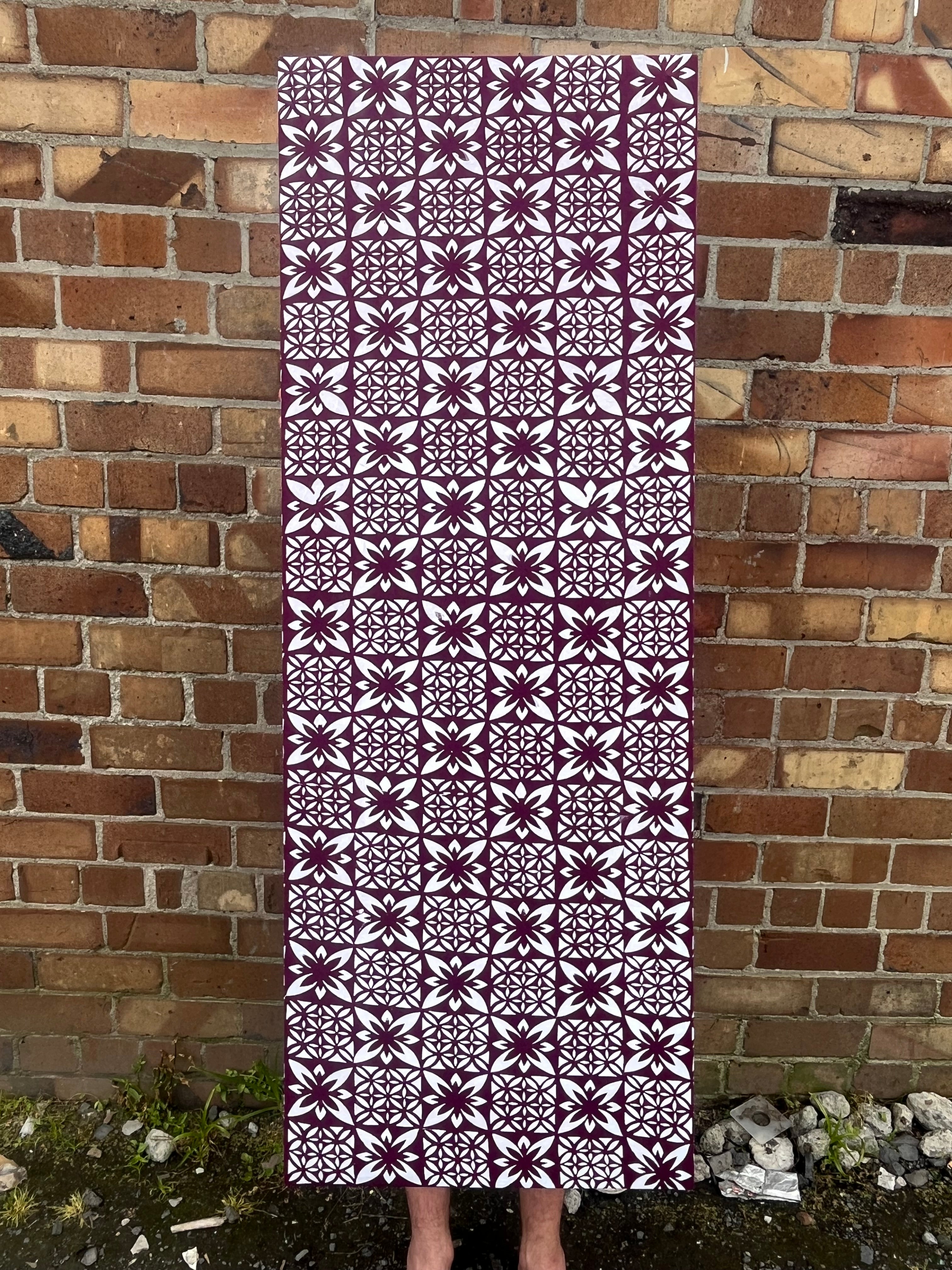 Burgundy Handprinted Elei Panel by Pacific Jewell - PICK UP IN STORE ONLY