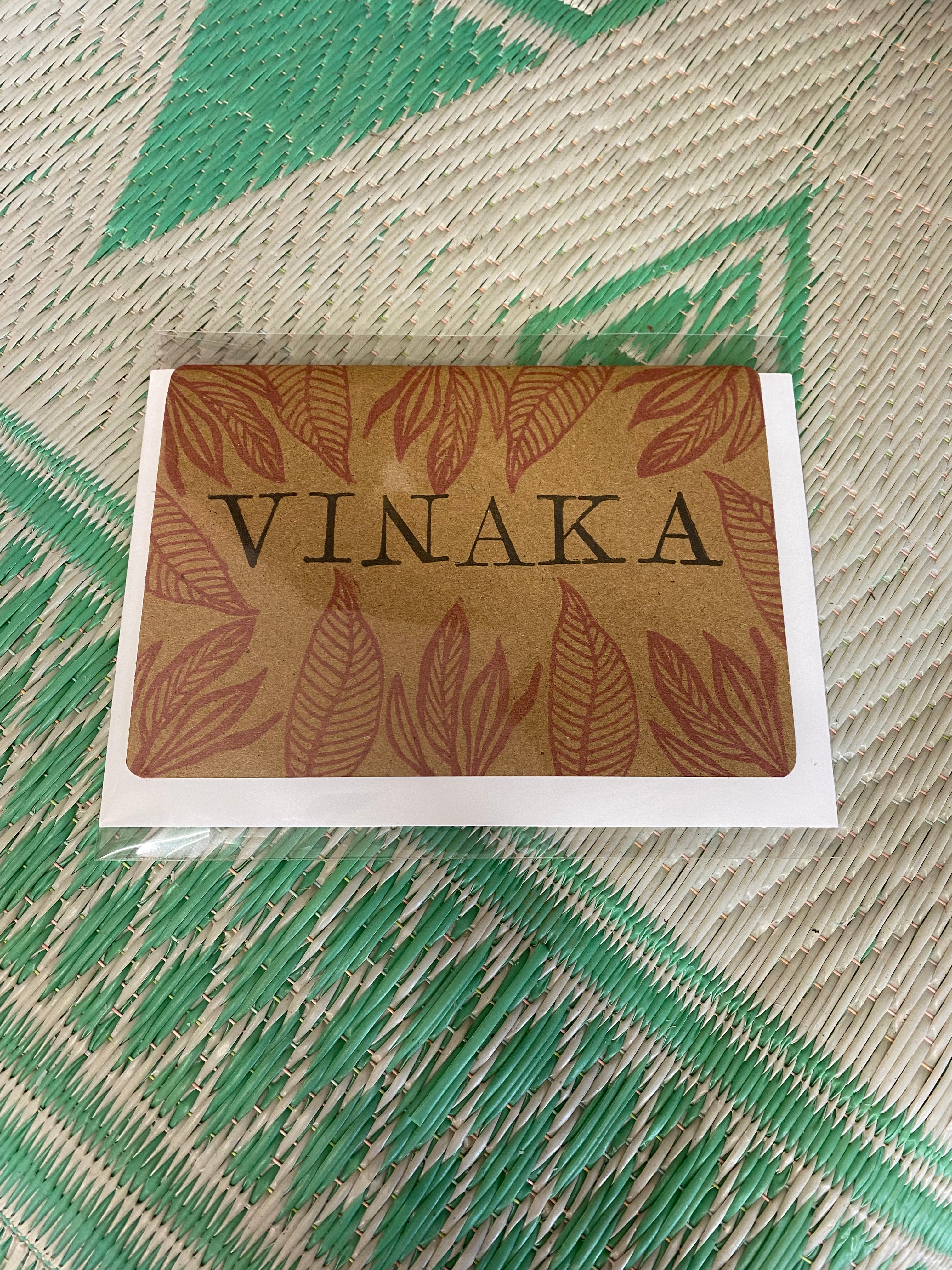 Vinaka Handmade & Handprinted Card by Ula & Her Brothers