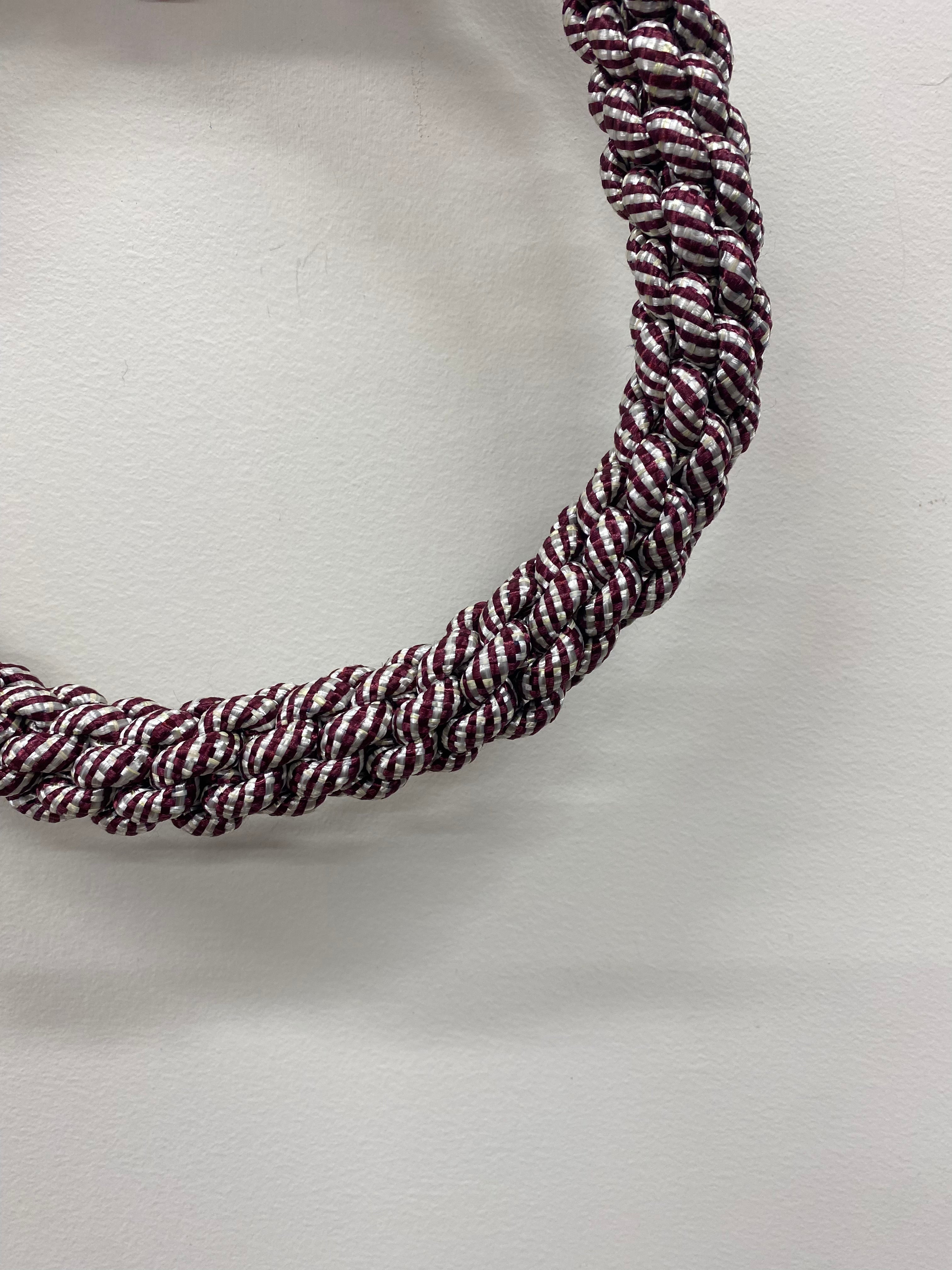 Roobie Choker in Maroon/White with Double Clasp by HYBRID CELLS