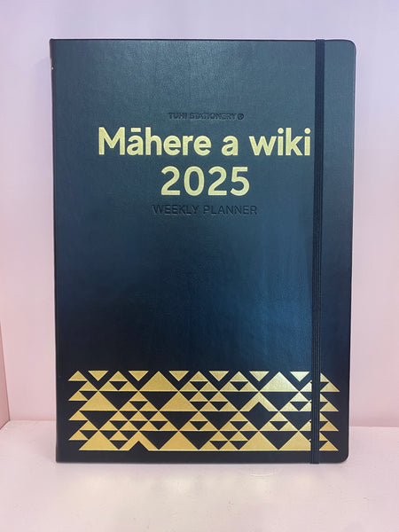 2025 Māhere a Wiki - Tuhi Stationery Weekly Planner PREMIUM GOLD (A4)