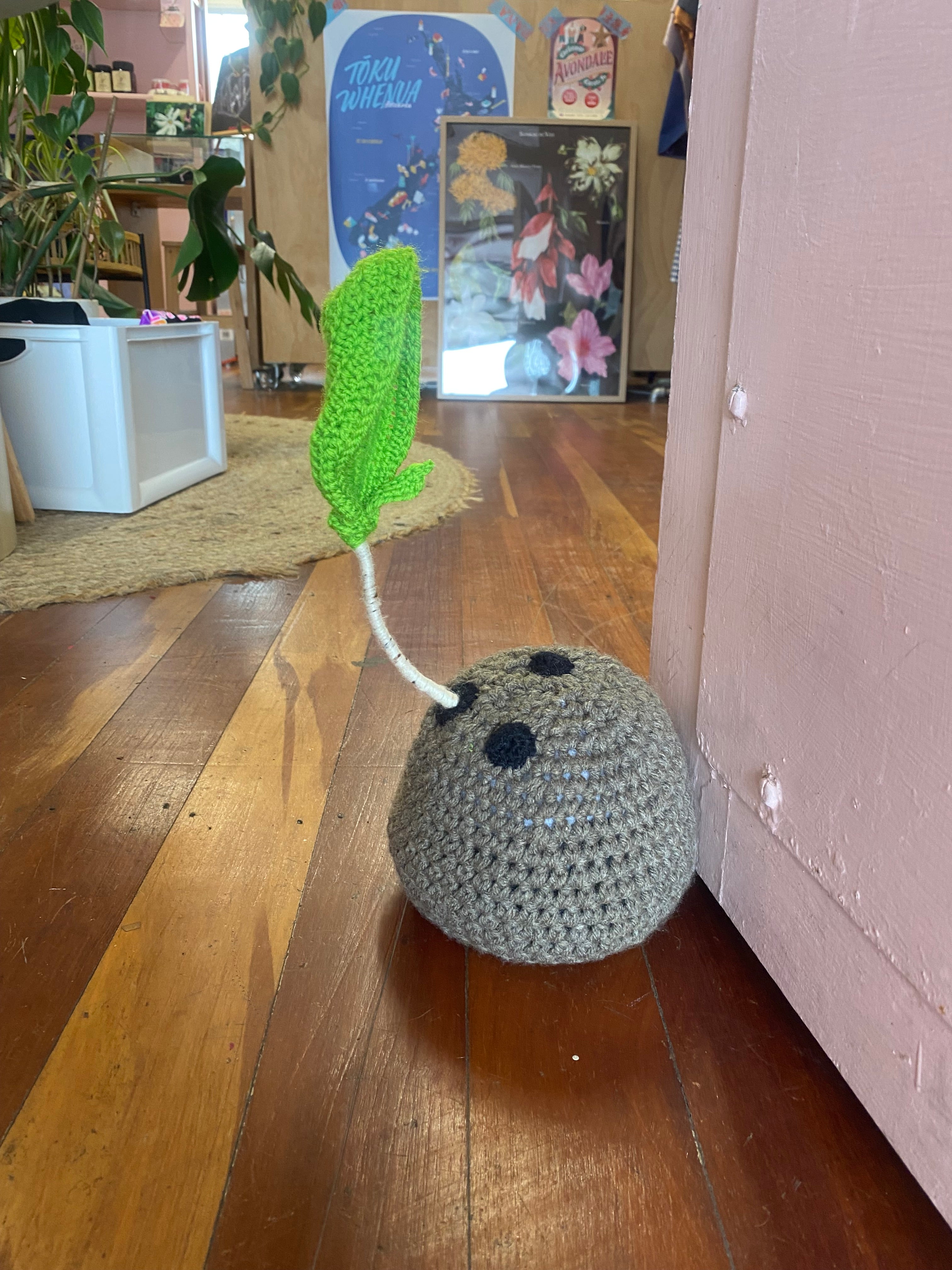 Coconut Door Stop Crocheted by Lizzie Luamanu