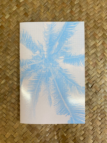Blue Palm tree- Art Card