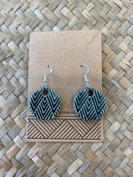 Moana Round Drop Ceramic Earrings by Form & Function Ceramics