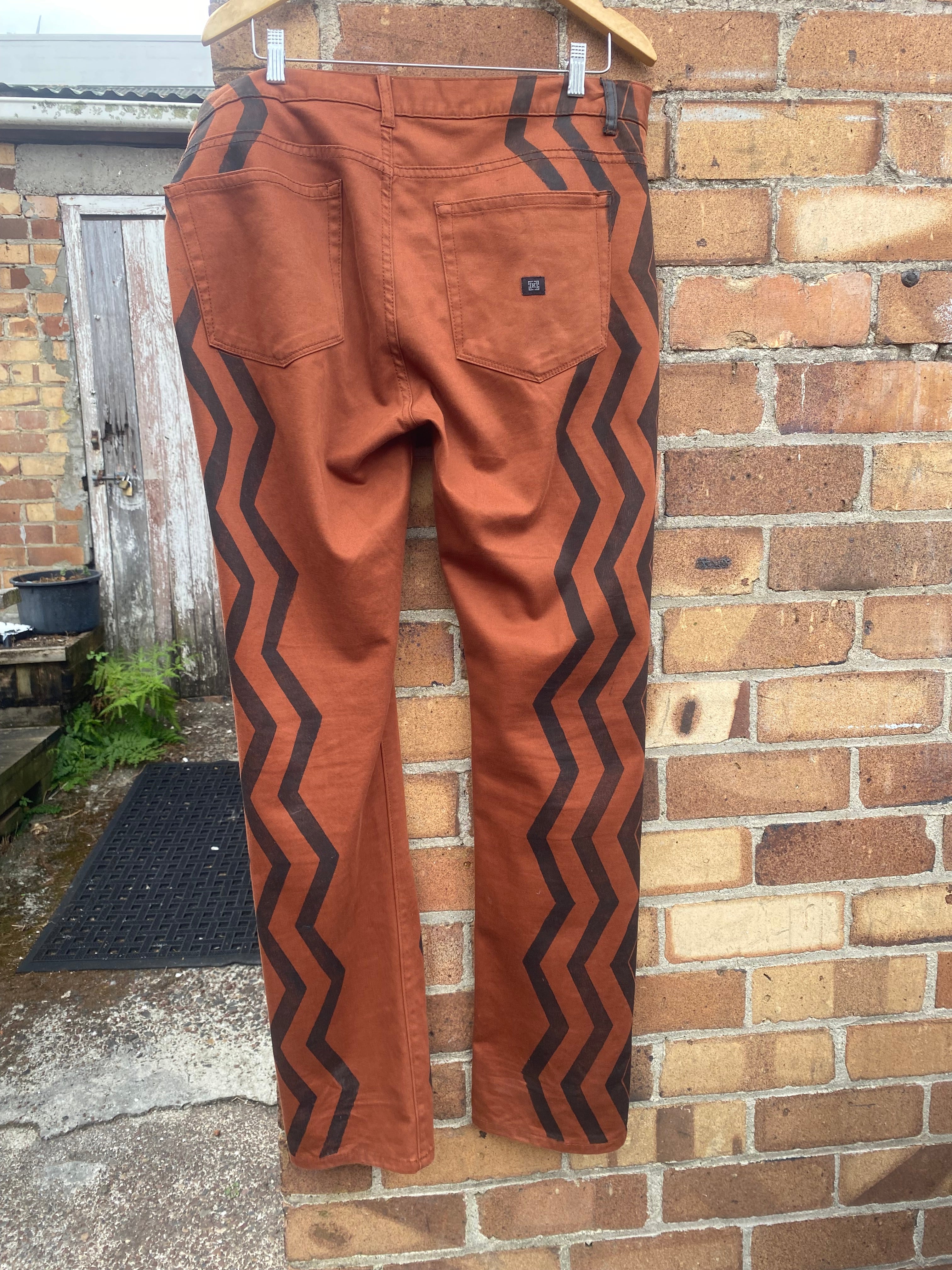 Hand-printed Pants (Brown) by Numa Mackenzie