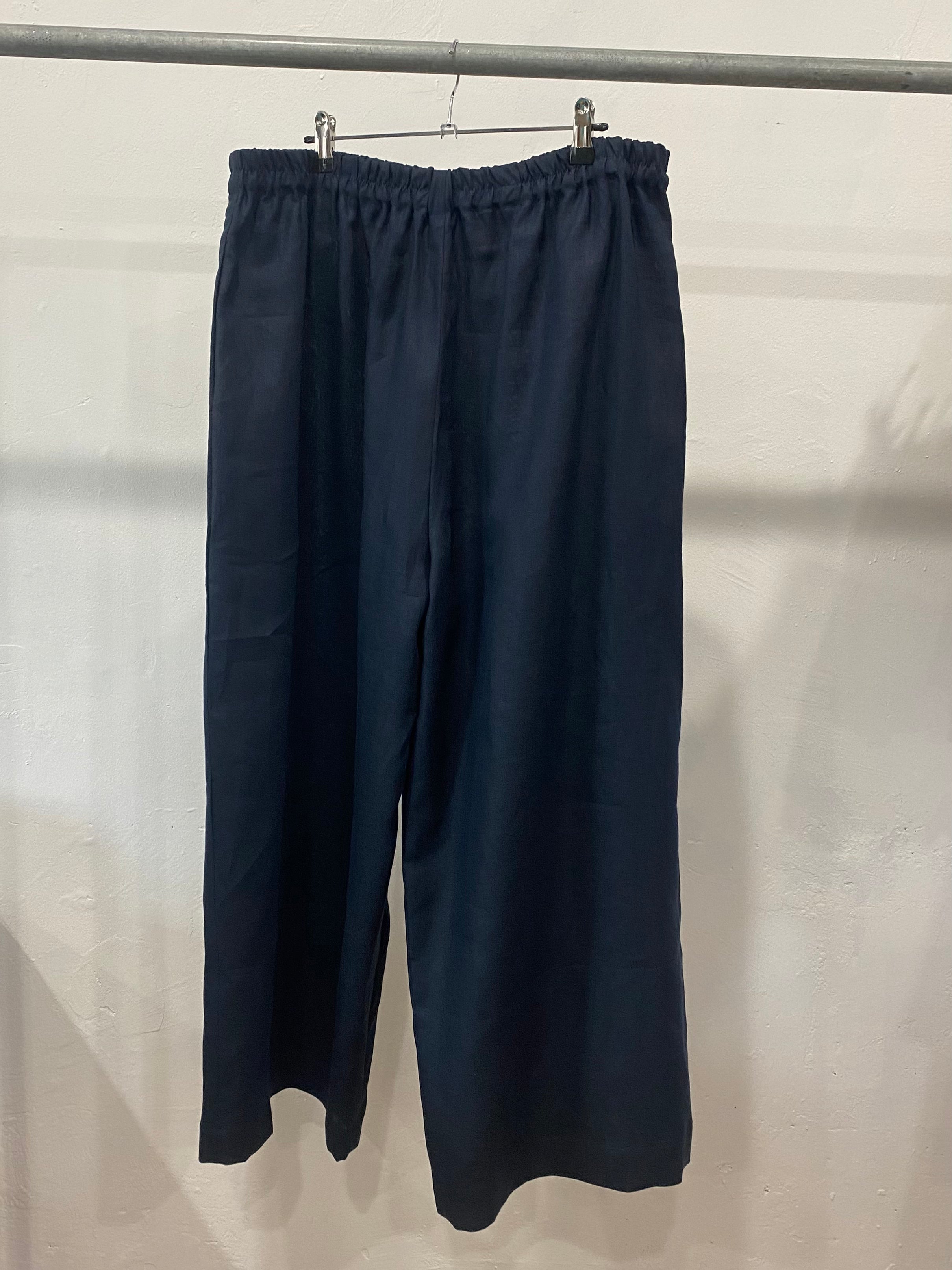 Buffet Pants in Navy Linen by Papa Clothing