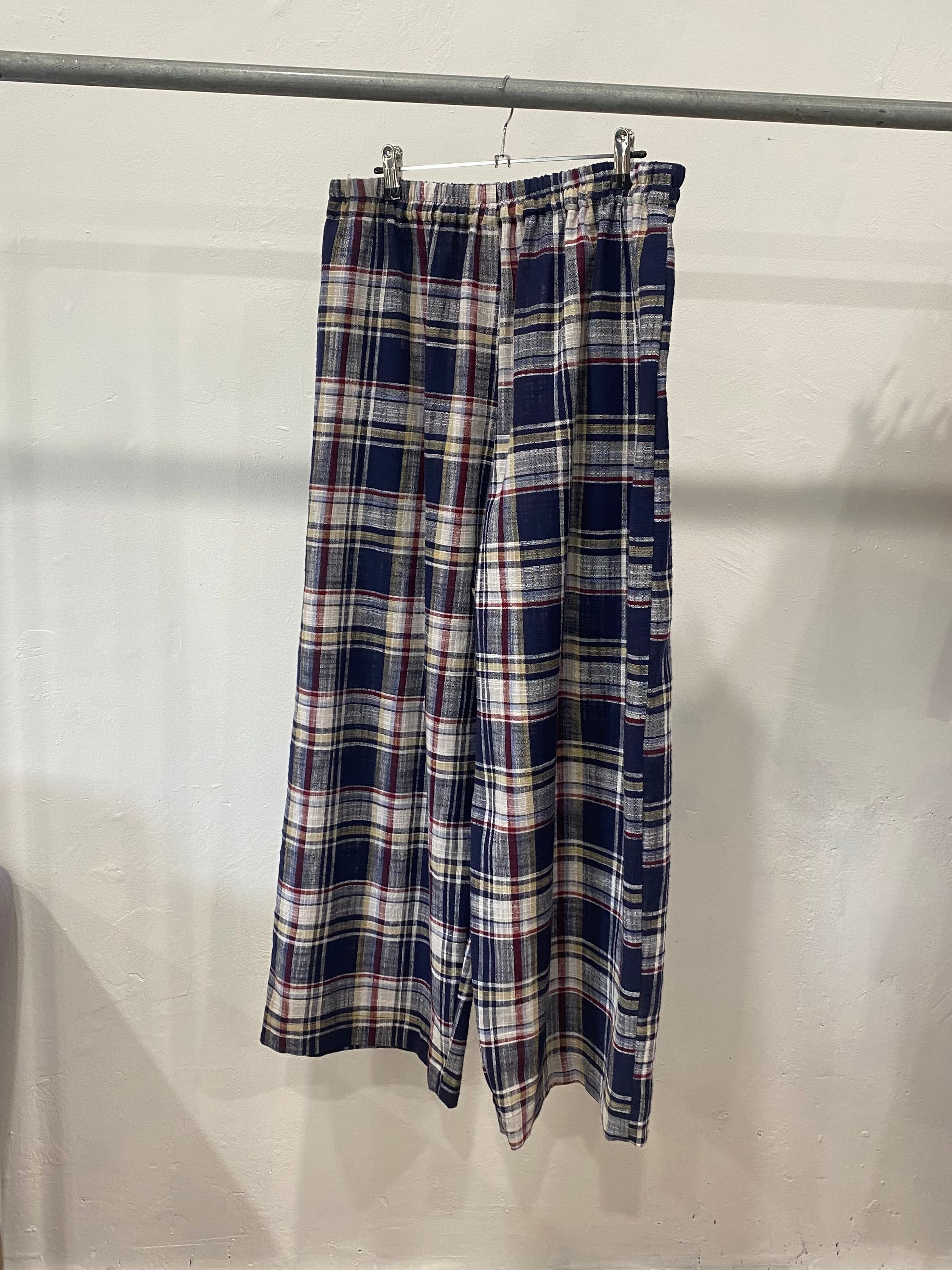 Buffet Pants in Navy Plaid by Papa Clothing