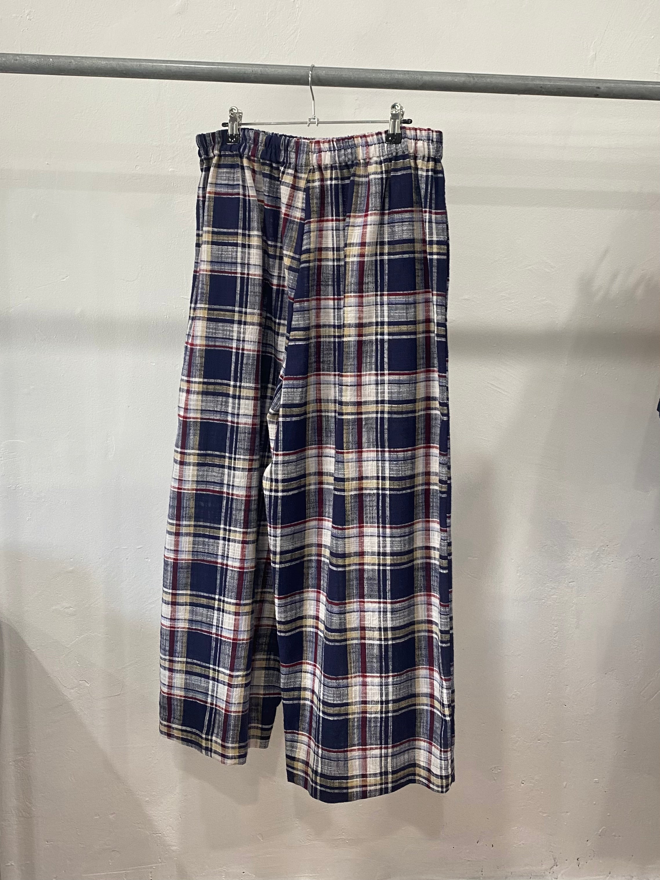 Buffet Pants in Navy Plaid by Papa Clothing