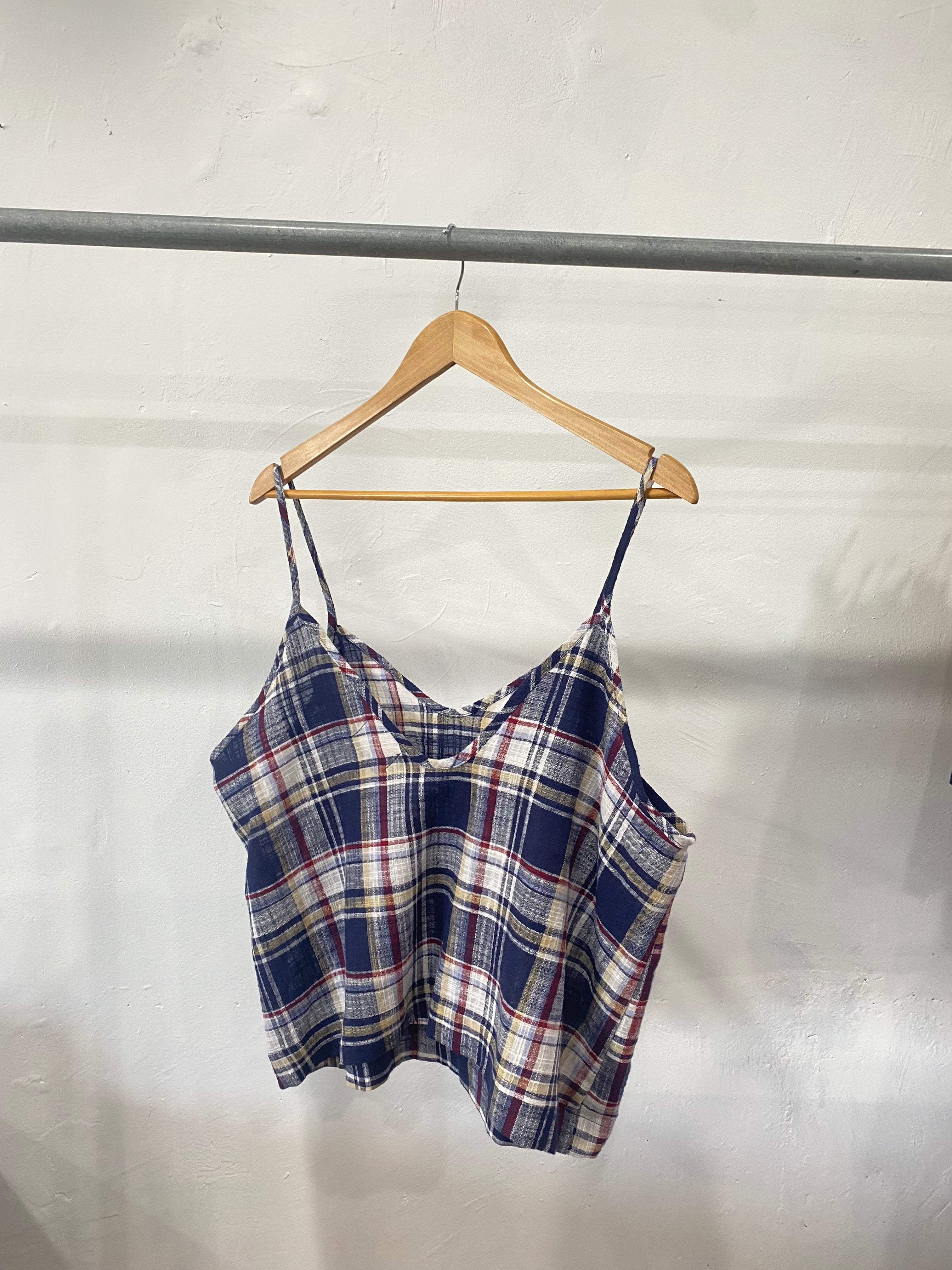 Jaq Cami in Navy Plaid by Papa Clothing