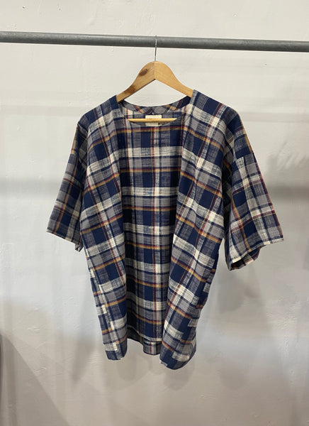 Tito Tee- Navy Plaid by Papa Clothing