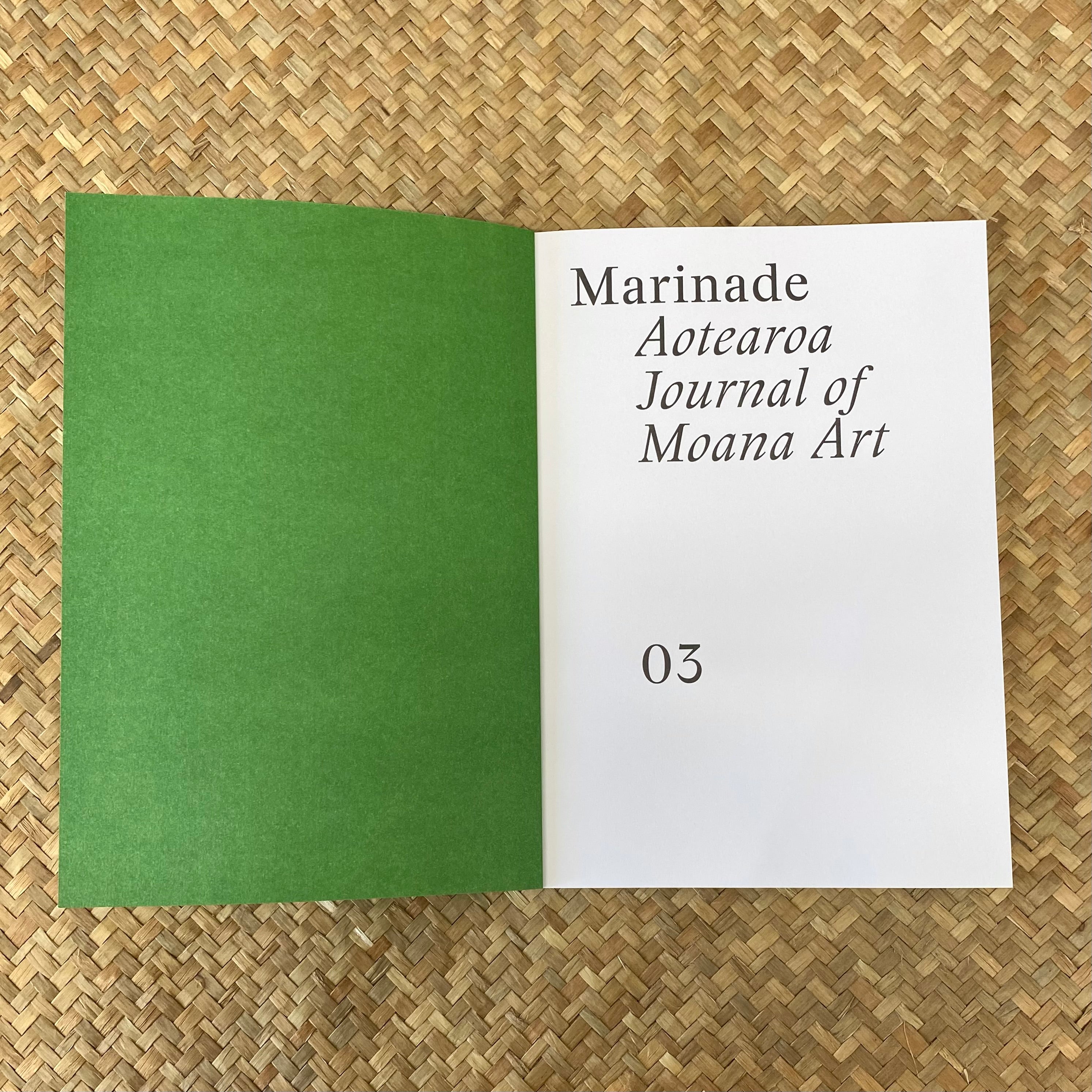 Marinade: Aotearoa Journal of Moana Art Issue 03