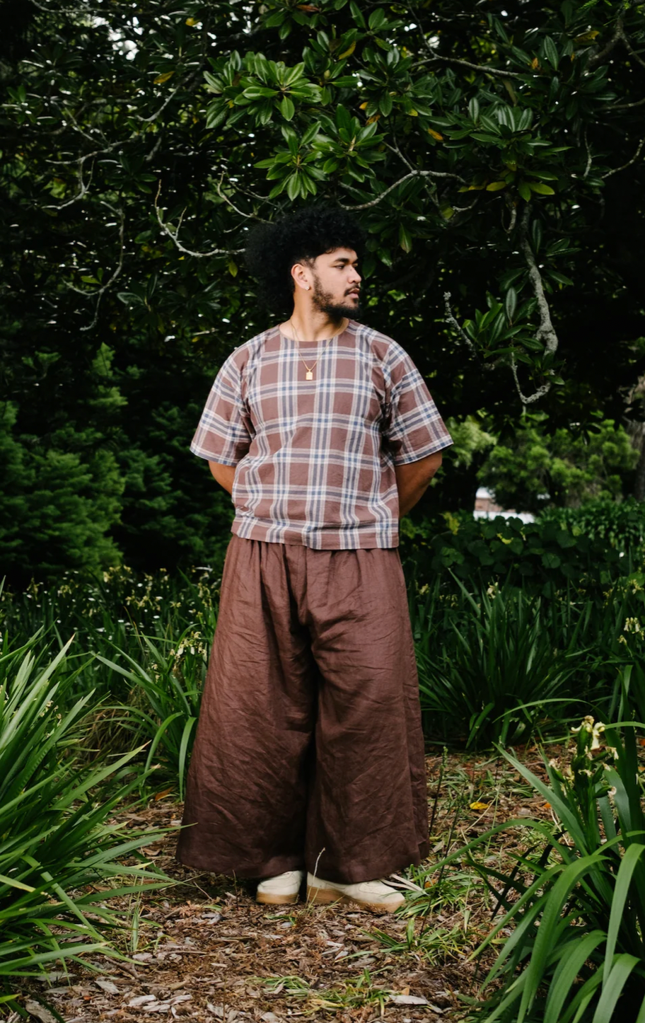 Wing Pants - Chocolate Linen by Papa Clothing