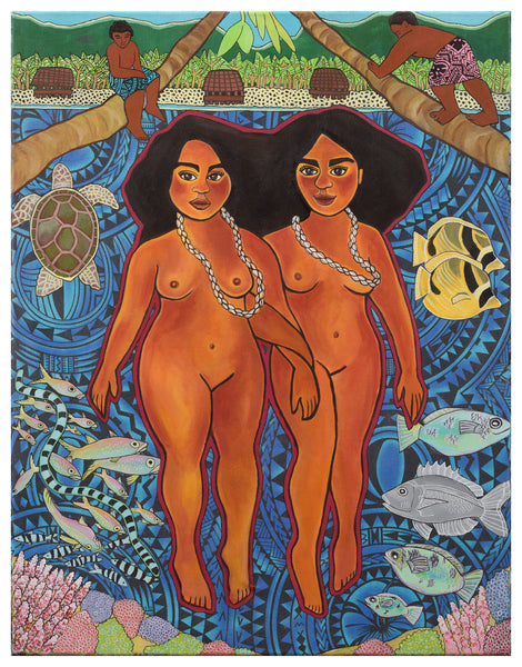Taema and Tilafaiga - framed art print by Monica Paterson