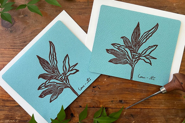 Lau-Ti Handmade & Handprinted Limited Edition Card by Ula&HerBrothers