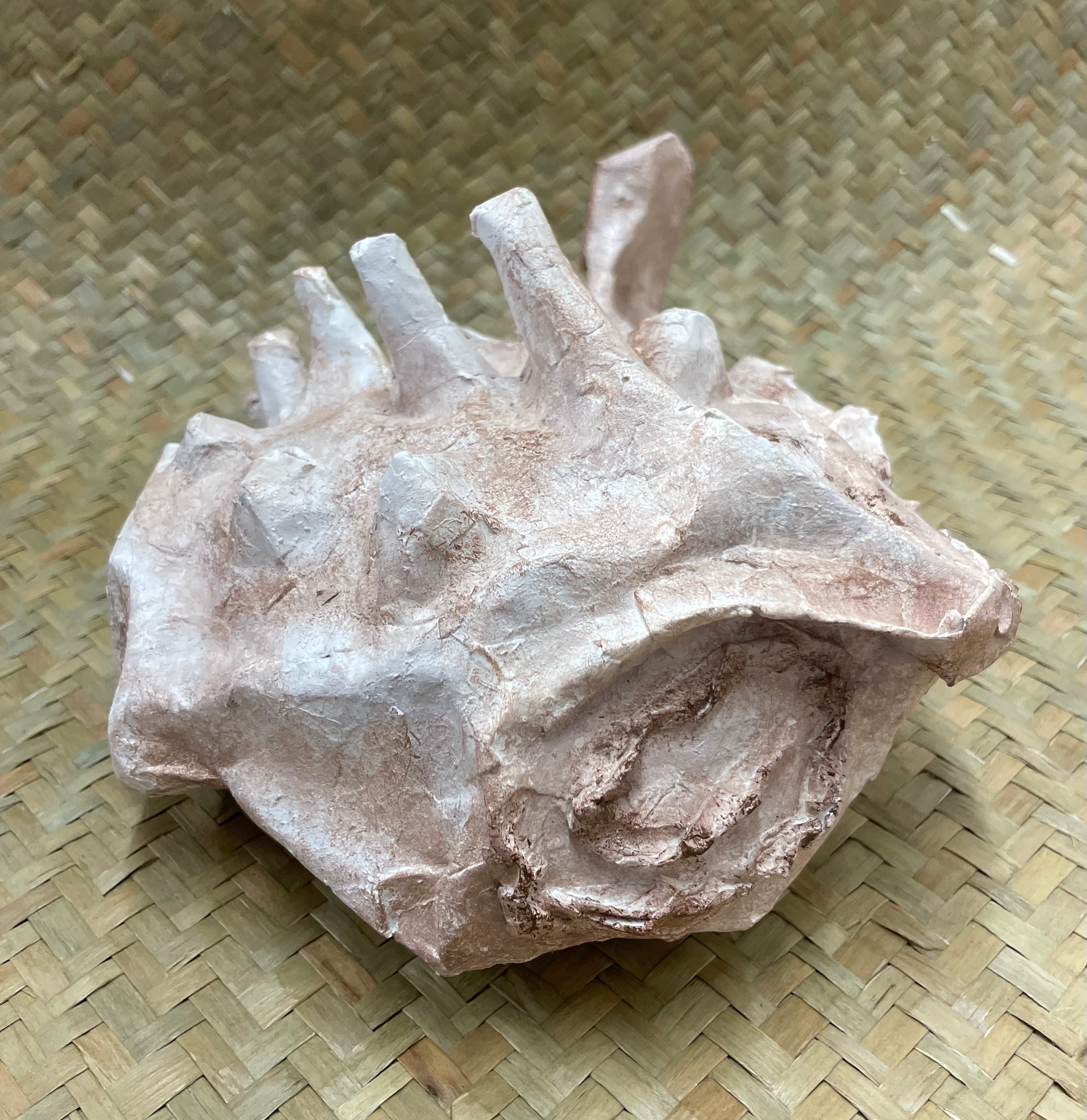 Conch paper mache kaimoana sculpture by Ahi Nyx