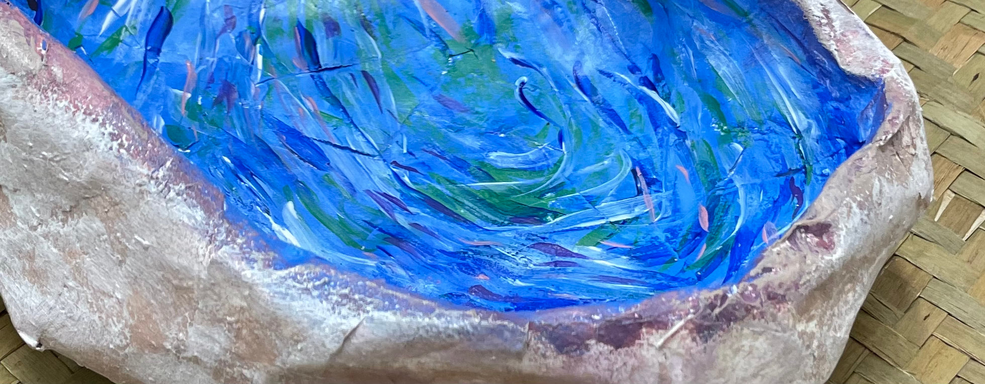 Small Paua paper mache kaimoana sculpture by Ahi Nyx
