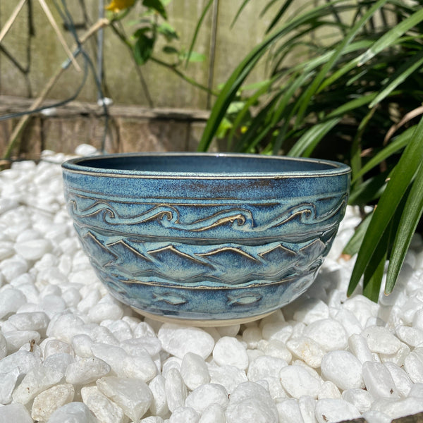 Hand Carved Ceramic Tatau Bowl (48) 400ml by MASINA CREATIVE