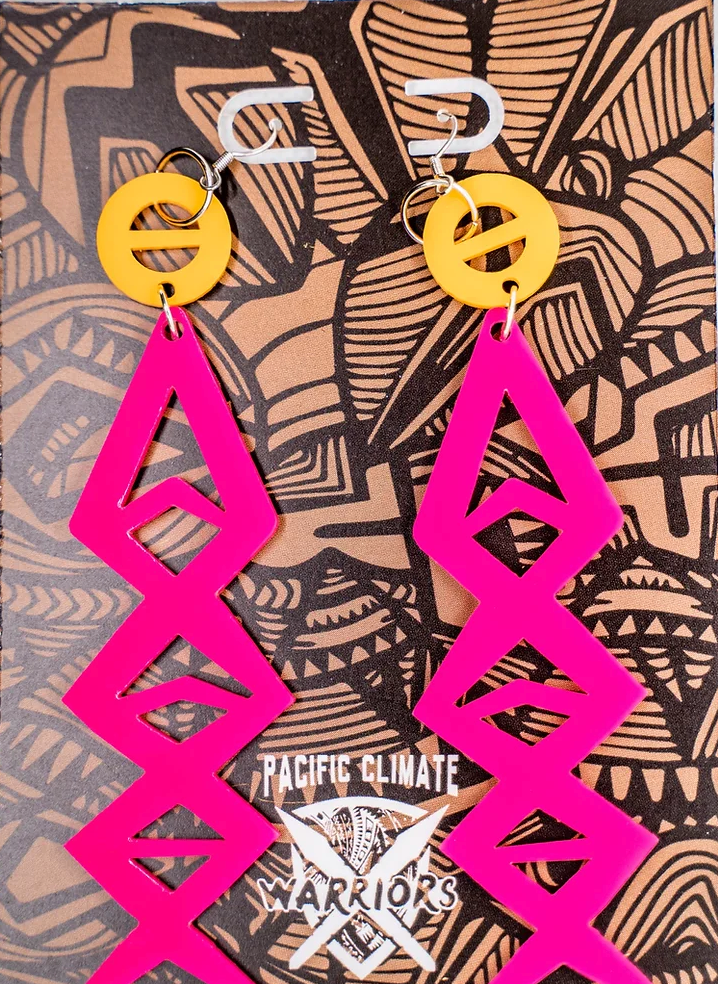 Raranga Perspex Earrings - Conscious Mic