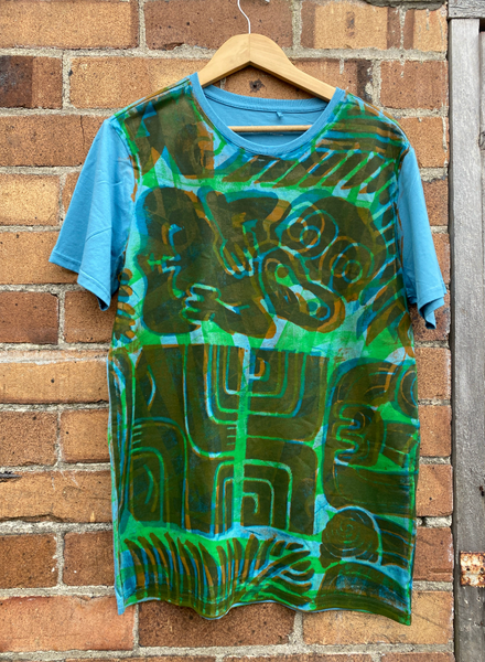 Hand-printed T-shirt - Adult Size M by Numa Mackenzie