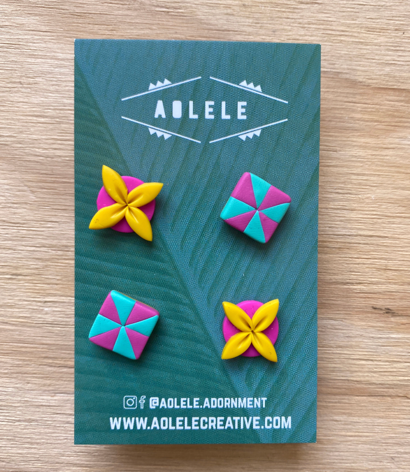 Stud Pack - Set of 2 by AOLELE Adornment