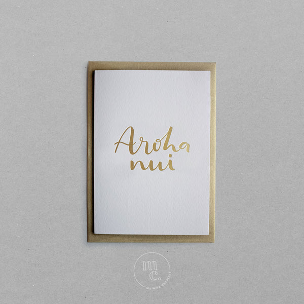 Aroha Nui - 'Much Love' Greeting Card by Maimoa Creative