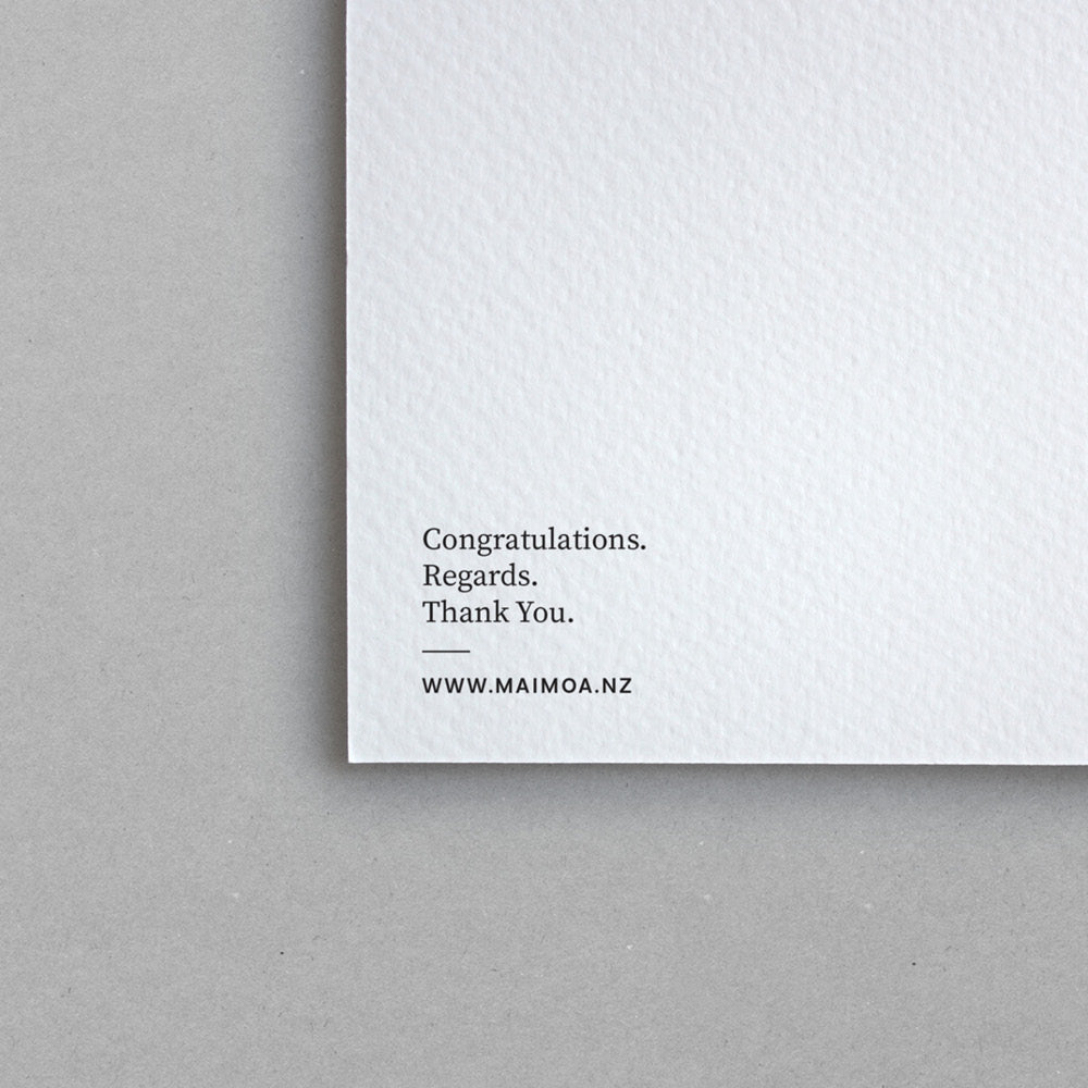 Ngā Mihi - 'Thank you/Regards/Congratulations' Greeting Card by Maimoa Creative